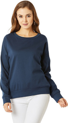 Miss Chase Full Sleeve Solid Women Sweatshirt