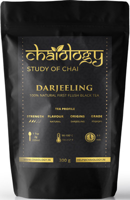 

Chaiology Darjeeling Black Tea, 300g (150 Cups) | 100% Natural First Flush Loose Leaf Tea Unflavoured Black Tea Pouch(300 g)