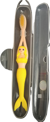 

BeautyQua Soft Brussels Kids Toothbrush Mermaid Design with Cover Box ( age -2-7 Years ) Extra Soft Toothbrush