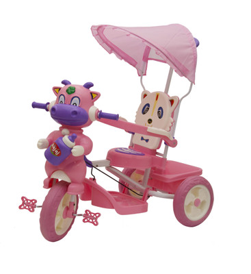 

Bajaj Baby Product Baby Tricycle for Kids with Front Back Basket, Canopy & Push Parent Handle Recommended for Toddler 1,2,3,4,5 Years Old Children Musical Tricycle for Baby Boys & Girls Gift Tricycle for kids, tricycle for baby (Pink) 510 Tricycle Tricycl