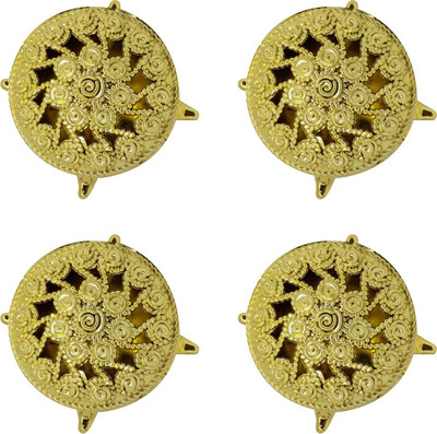 

Prime Plastics Sindoor Box For Bride , Decorative Kumkum Box, Golden, Set Of 4 sindoor box Vanity Box(golden)