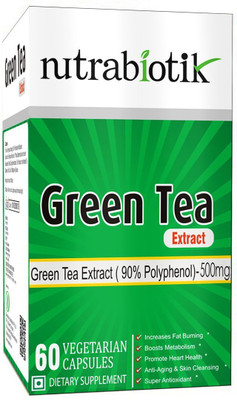 

nutrabiotik Green Tea Extract Supplement With 90% Polyphenols, 500 Mg - 60 Capsule(60 No)