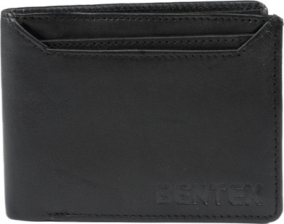 

Winsome Deal Men Formal Black Genuine Leather Wallet(2 Card Slots)