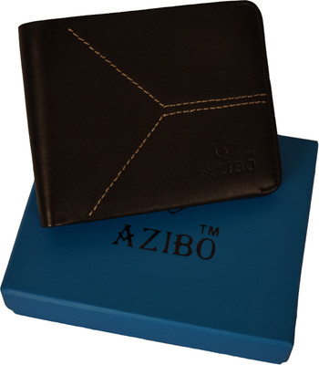 

Azibo Men Formal Black Genuine Leather Wallet(8 Card Slots)