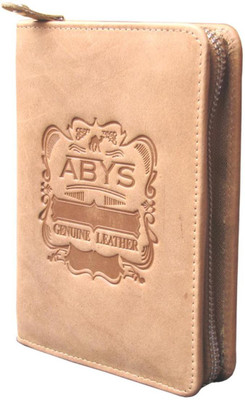 

ABYS Men Tan Genuine Leather Wrist Wallet(8 Card Slots)