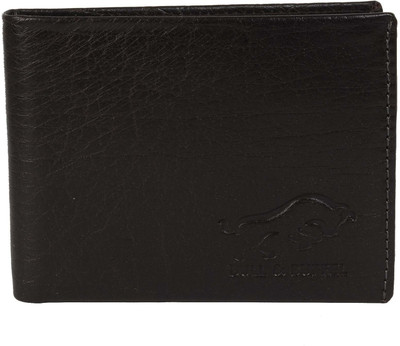 

BULL & BUFFEL Men Casual Black Genuine Leather Wallet(6 Card Slots), Black-03