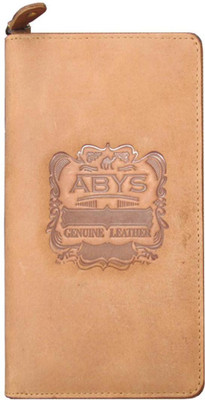 

ABYS Men Tan Genuine Leather Wrist Wallet(11 Card Slots)