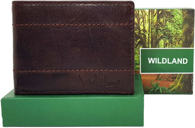 

Wildland Men Casual Brown Genuine Leather Wallet(10 Card Slots)