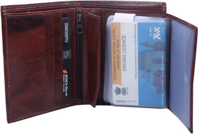 

Chardlie Men Casual Brown Genuine Leather Wallet(3 Card Slots)