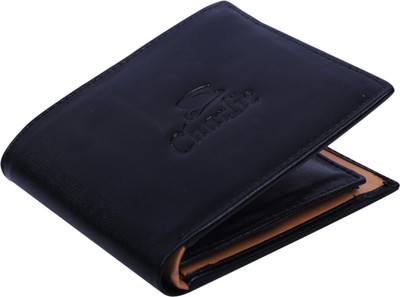 

Chardlie Men Casual Black Genuine Leather Wallet(3 Card Slots)