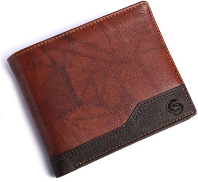 

GETOREE Men Formal Tan Genuine Leather Wallet(6 Card Slots)