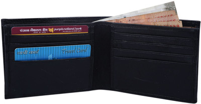 

Chardlie Men Casual Black Genuine Leather Wallet(3 Card Slots)