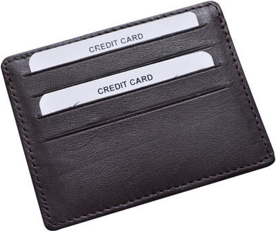 

Knott Men Casual Brown Genuine Leather Card Holder(8 Card Slots)