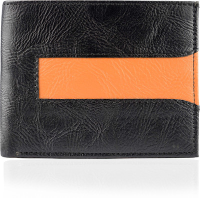 

Death By Color Men Casual Black, Brown Artificial Leather Wallet(3 Card Slots), Black-tan