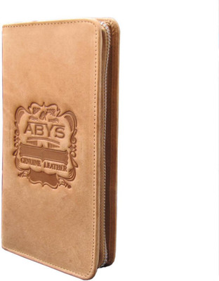 

ABYS Men Tan Genuine Leather Wrist Wallet(13 Card Slots)
