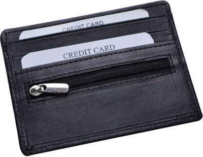 

Knott Men Formal Black Genuine Leather Card Holder(3 Card Slots)
