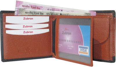 

Zubron Men Formal Brown Artificial Leather Wallet(7 Card Slots), Multicolor041