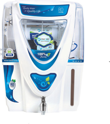 

Unicorn Arwa+ A 12 L RO + UV + UF Water Purifier(White, Blue), Blue;white