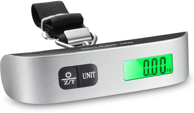 

CASON 10g/50 Kg Luggage Scale Digital Portable Travel Weight Checker with Temp Hanging Weight Scale with Belt Weighing Machine for luggage bag Weighing Scale(Grey)