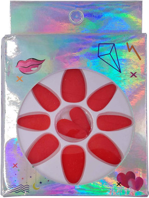 

One Personal Care Premium False Nails | Matte Finish UBB173-07 Red(Pack of 1)