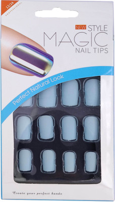 

One Personal Care New Style Pure Matte Nail Tips UBB169-03 Turquoise Blue(Pack of 12)