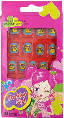 

One Personal Care artificial nail Blue, Yellow, Red(Pack of 24)