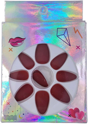 

One Personal Care Premium False Nails | Matte Finish UBB173-01 Maroon(Pack of 12)