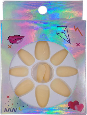 

One Personal Care Premium False Nails | Matte Finish UBB173-012 Moon Yellow(Pack of 12)