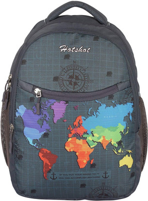 

Hot Shot Polyester School Casual Bag 28 L Backpack(Grey)