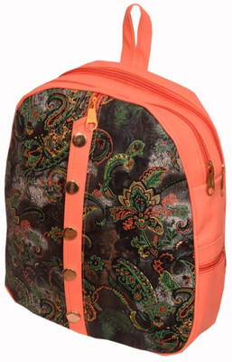 

mra fashion Beautiful Printed Backpack for Girls / Women (black orange) 1ps 3.5 L Backpack(Black, Orange)