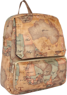 

kÃ©zitÃ¡ska KEZITASKA World Travel Backpack Leisure Backpack for Teenage School Girls Printed Backpack(Side Pocket Backpack) 12 L Backpack(Multicolor), Multi-colour