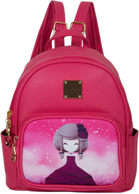 

Bazaar Pirates Doll Cute Mini Handbag Cum 3 L Backpack(Pink), Dark pink