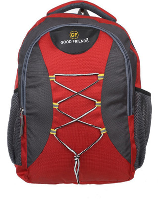 

Good Friends Waterproof 15.6 L Laptop Backpack(Red, Black)