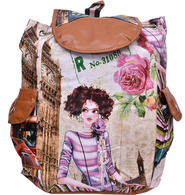 

Zuriti Girl Printed (204) 7 L Backpack(Multicolor)