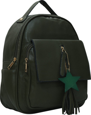 

Bee fashionable Backpack for womens and girls 13 L Backpack(Green), Dark green