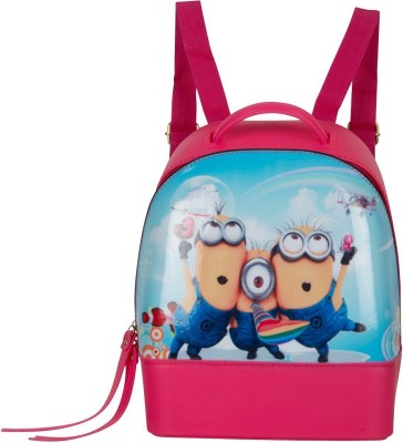 

Bazaar Pirates Silicone Minions Mini Handbag Cum 4 L Backpack(Multicolor), Dark pink