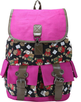 

Desence Women & Girls Stylish Backpack for College/School/Travel - Printed Canvas -with Adjustable Strap 10 liters (Pink 10 L Backpack(Multicolor)