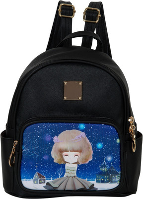 

Bazaar Pirates Doll Cute Mini Handbag Cum 3 L Backpack(Black)