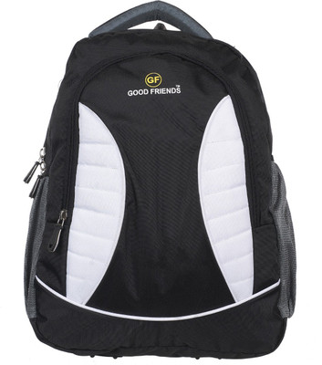 

Good Friends hi storage laptop 25 L Backpack(Black), White
