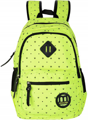

Shopigator Trendy Polka Dots Print 18 L Laptop Backpack(Green), Lemon polka