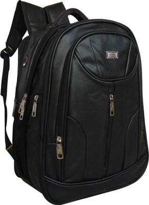 

SM artificial leather laptop backpack 30 L Backpack(Black)