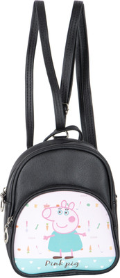 

Shopigator Peppa Pig Kids Mini Handbag Cum 3 L Backpack(Black)