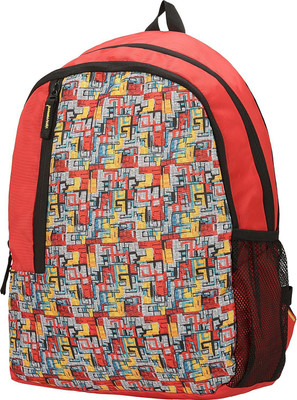 

Imagica Checkers Print 16.5 L Backpack(Red)