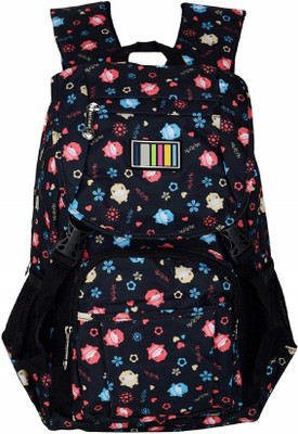 

Shopigator Chics Print Cute Trendy 16 L Backpack(Multicolor), Black