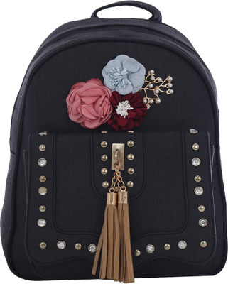 

Bee fashionable Backpack For womens and girls 13 L Backpack(Black)