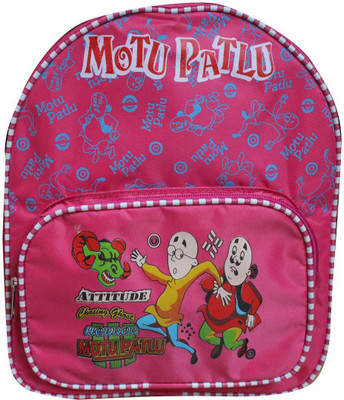 

HD Motu Patlu Nursery LKG UKG School Bag Waterproof School Bag (Pink, 10 L) 10 L Backpack(Pink)