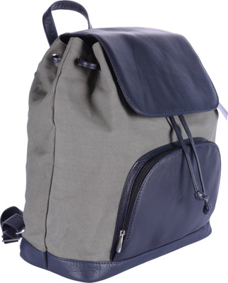

Â Yew Leather Labs YL -01007 Grey 16 L Backpack(Grey, Blue)