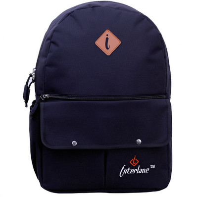 

Interlane S.k Twice Pocket Design Backpack (Black) 21 L Backpack(Black, Blue)