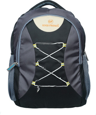 

Good Friends Waterproof 15.6 L Laptop Backpack(Black, Grey)