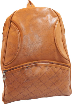 

RK Brands Brown PU Pithu Bag for College and travel 4 Backpack(Tan), Leather